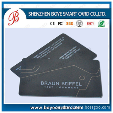 PVC Plastic VIP Cards with Drawbench Gold Effect
